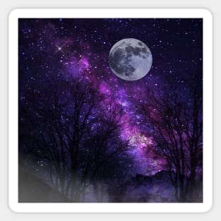 Galaxy Moon Sticker